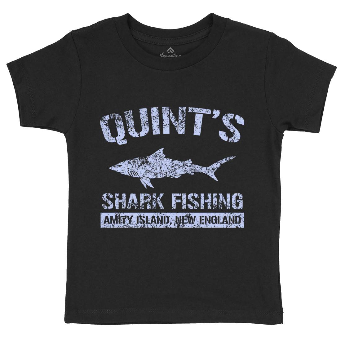 Quints Shark Kids Crew Neck T-Shirt Horror D424