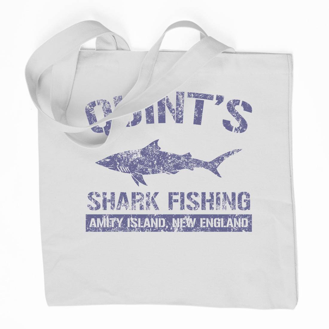 Quints Shark Organic Premium Cotton Tote Bag Horror D424