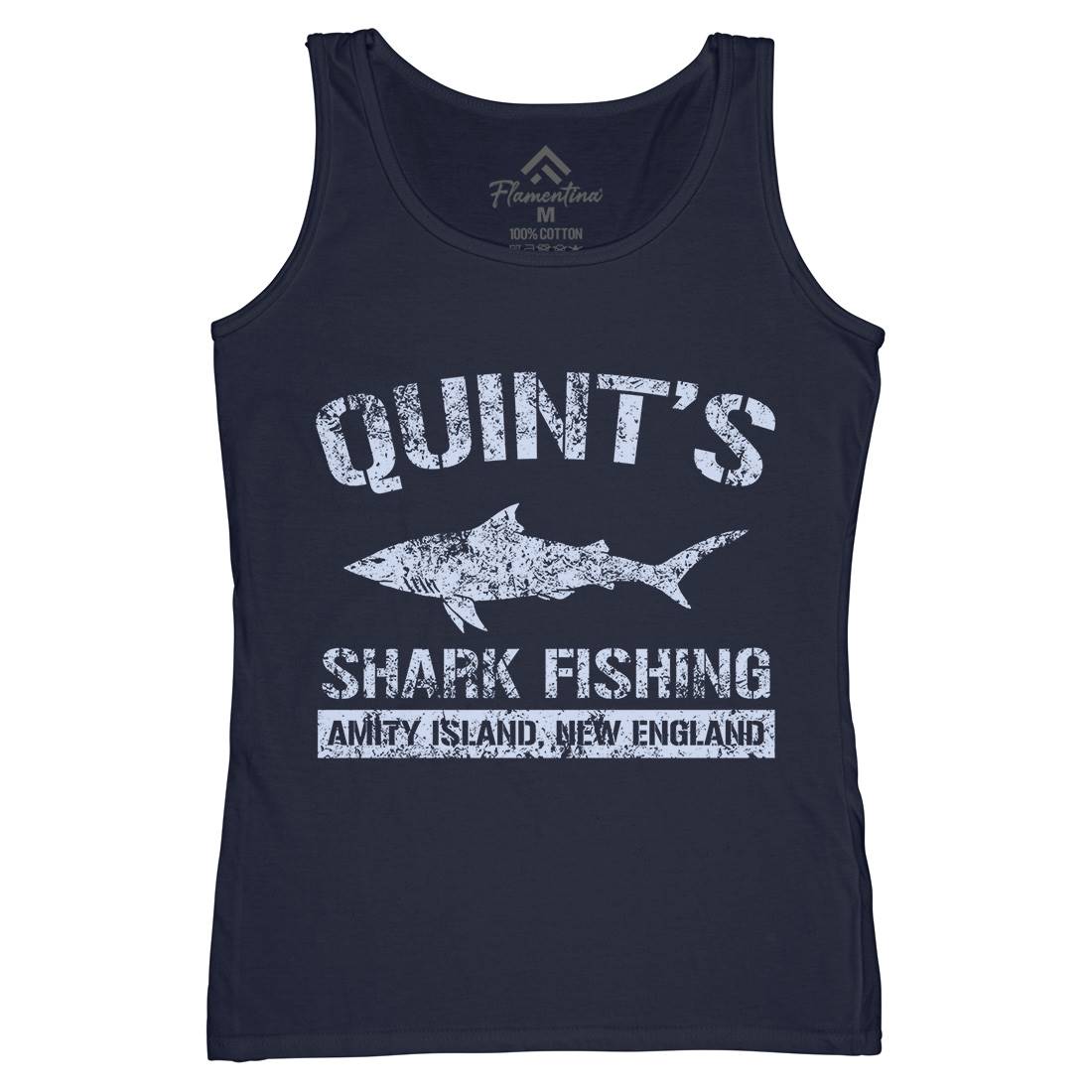 Quints Shark Womens Organic Tank Top Vest Horror D424