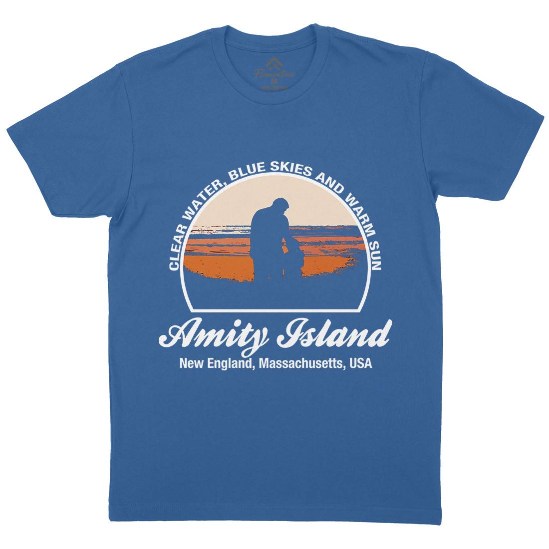 Amity Island Mens Crew Neck T-Shirt Horror D425