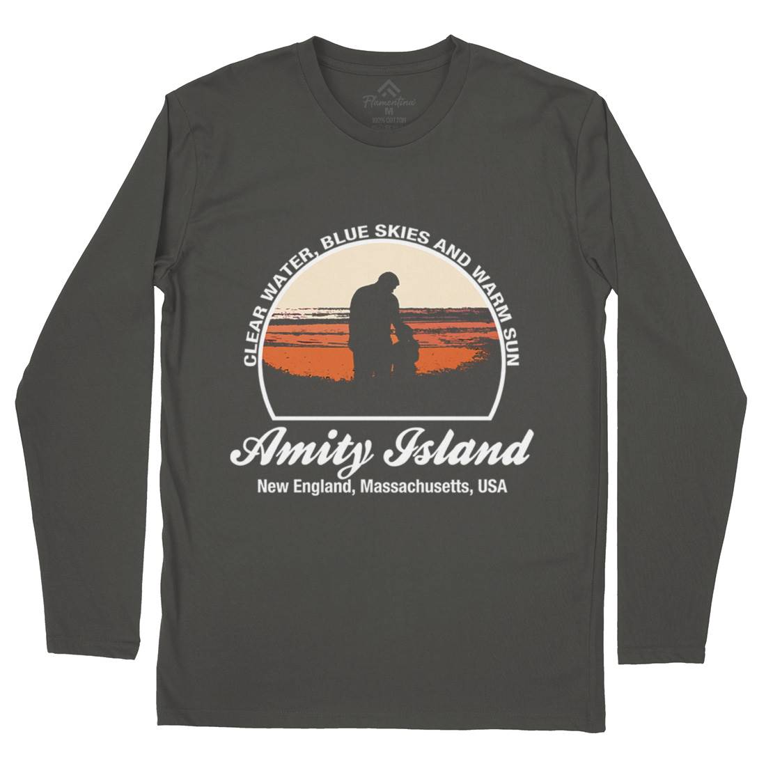 Amity Island Mens Long Sleeve T-Shirt Horror D425