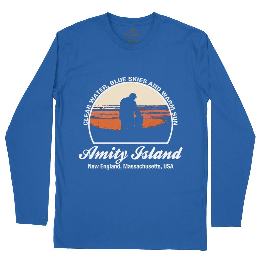 Amity Island Mens Long Sleeve T-Shirt Horror D425