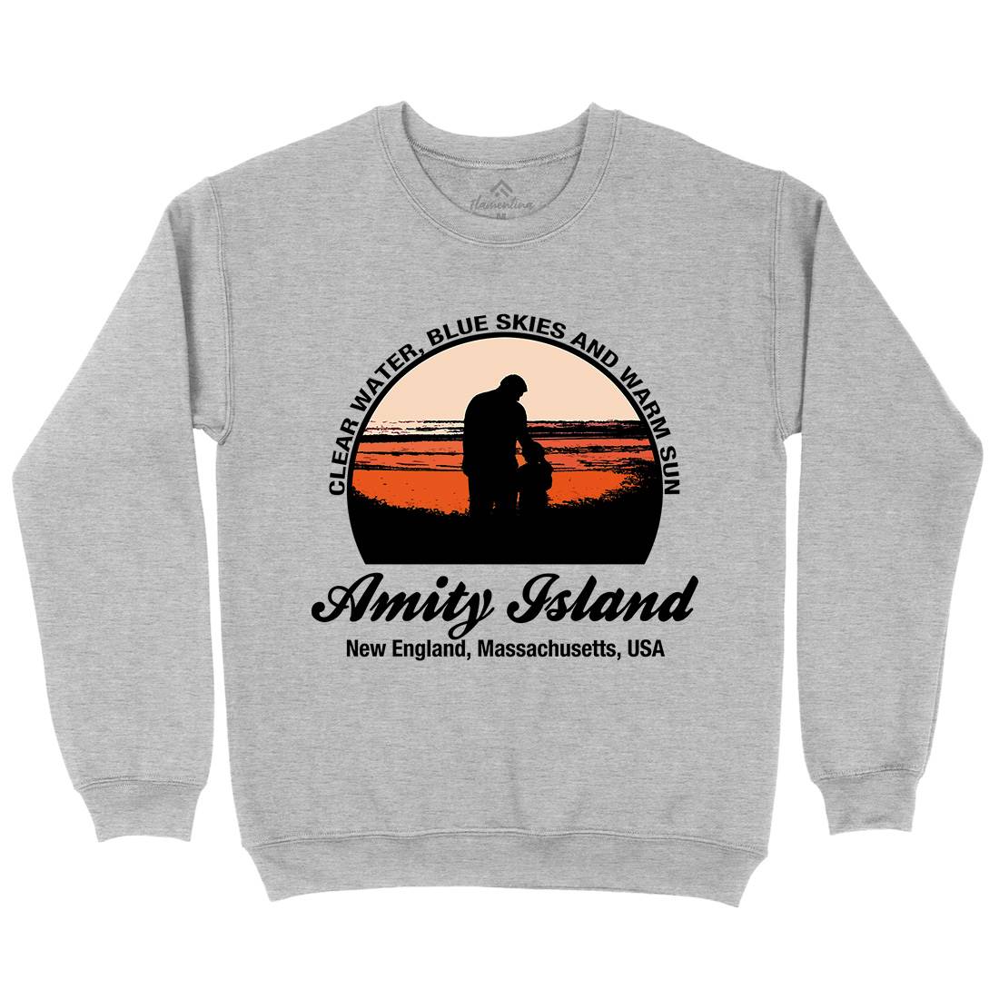 Amity Island Mens Crew Neck Sweatshirt Horror D425