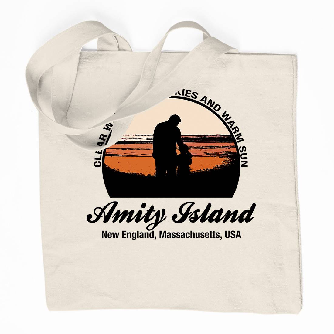 Amity Island Organic Premium Cotton Tote Bag Horror D425