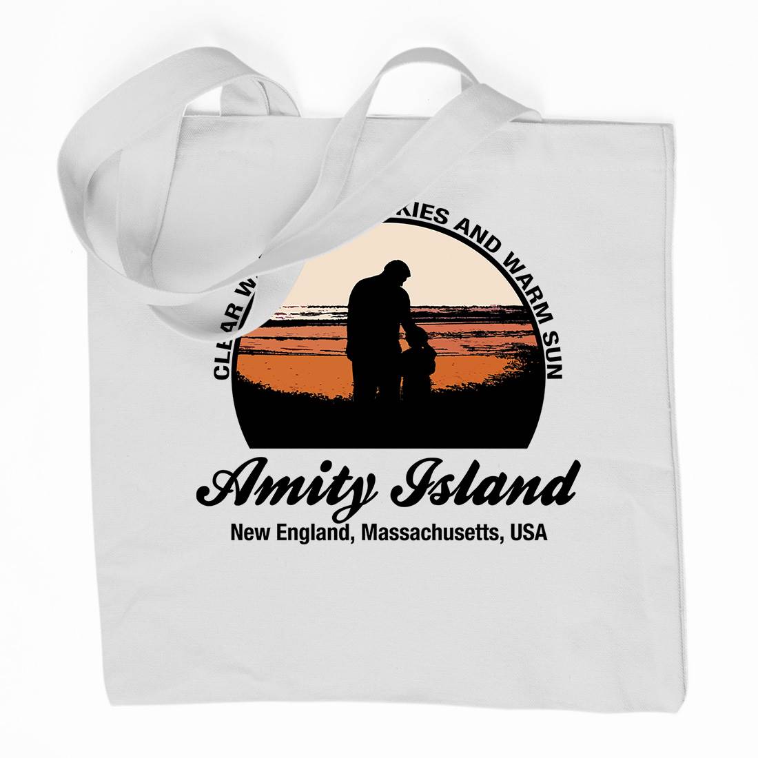 Amity Island Organic Premium Cotton Tote Bag Horror D425