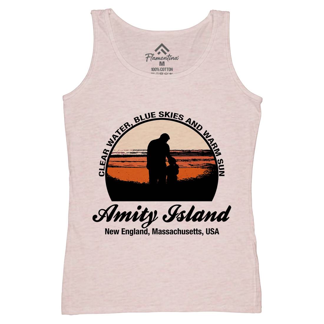 Amity Island Womens Organic Tank Top Vest Horror D425