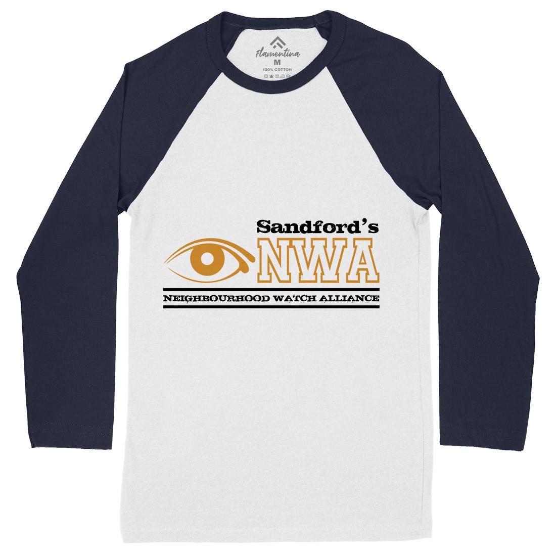Nwa Mens Long Sleeve Baseball T-Shirt Retro D426