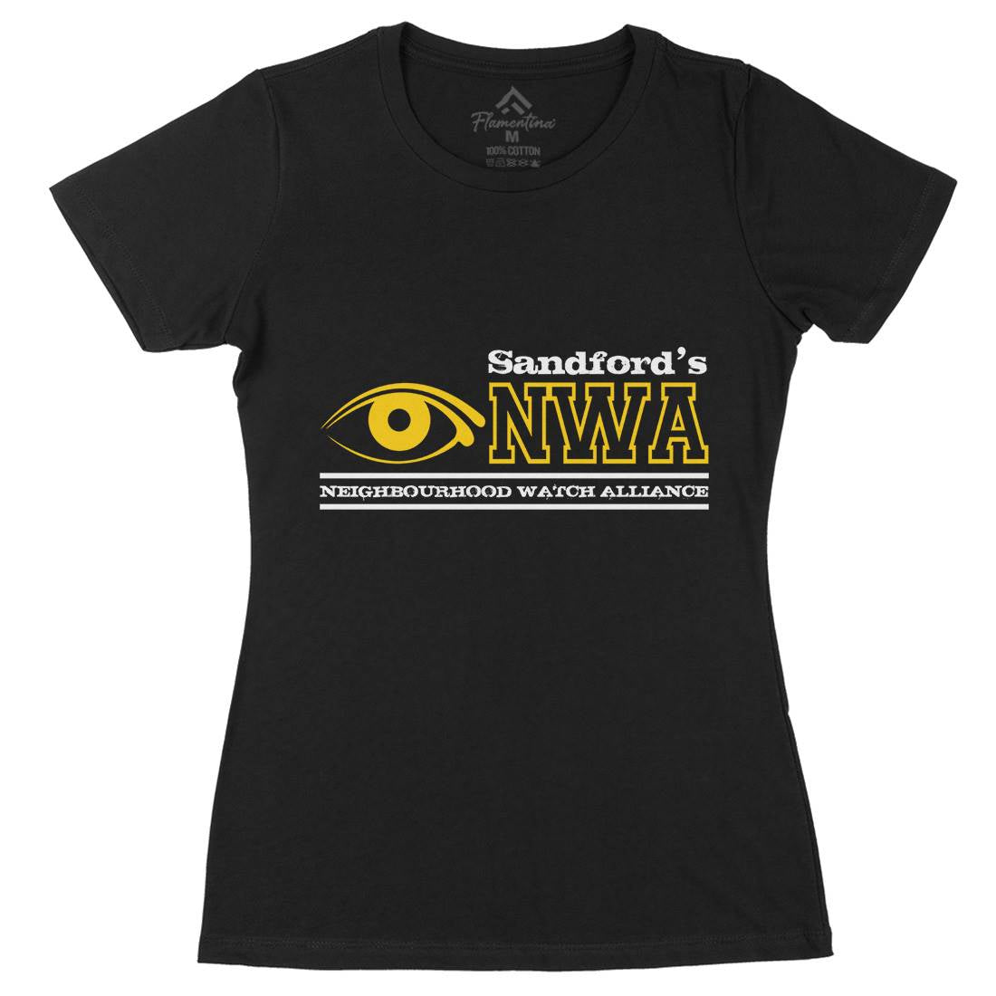 Nwa Womens Organic Crew Neck T-Shirt Retro D426