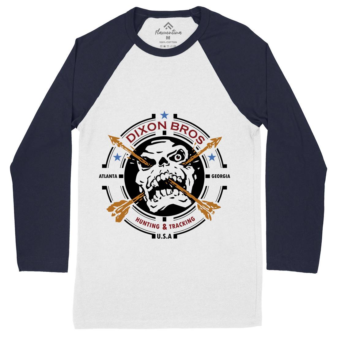 Dixon Brothers Mens Long Sleeve Baseball T-Shirt Horror D427
