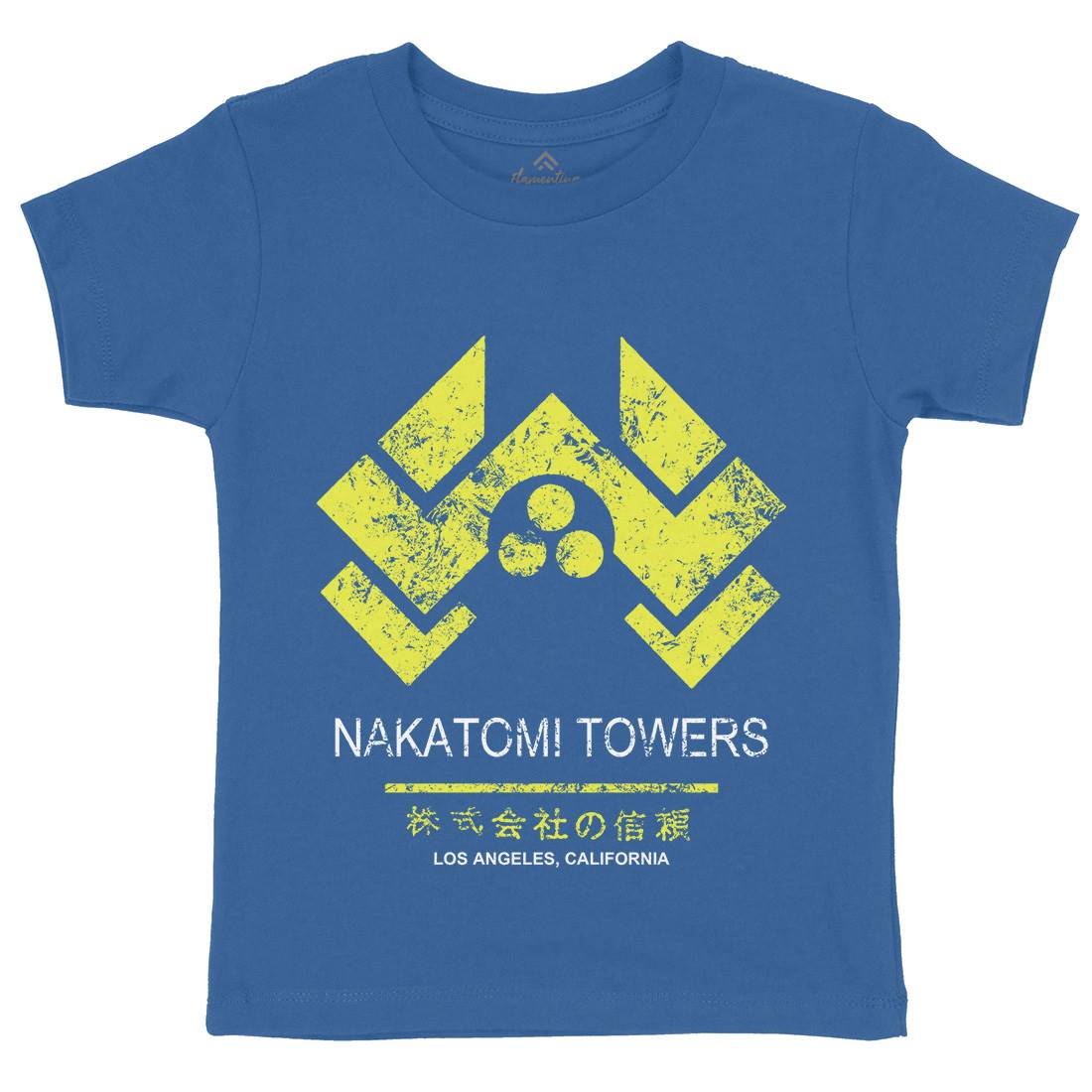 Nakatomi Tower Kids Crew Neck T-Shirt Retro D430