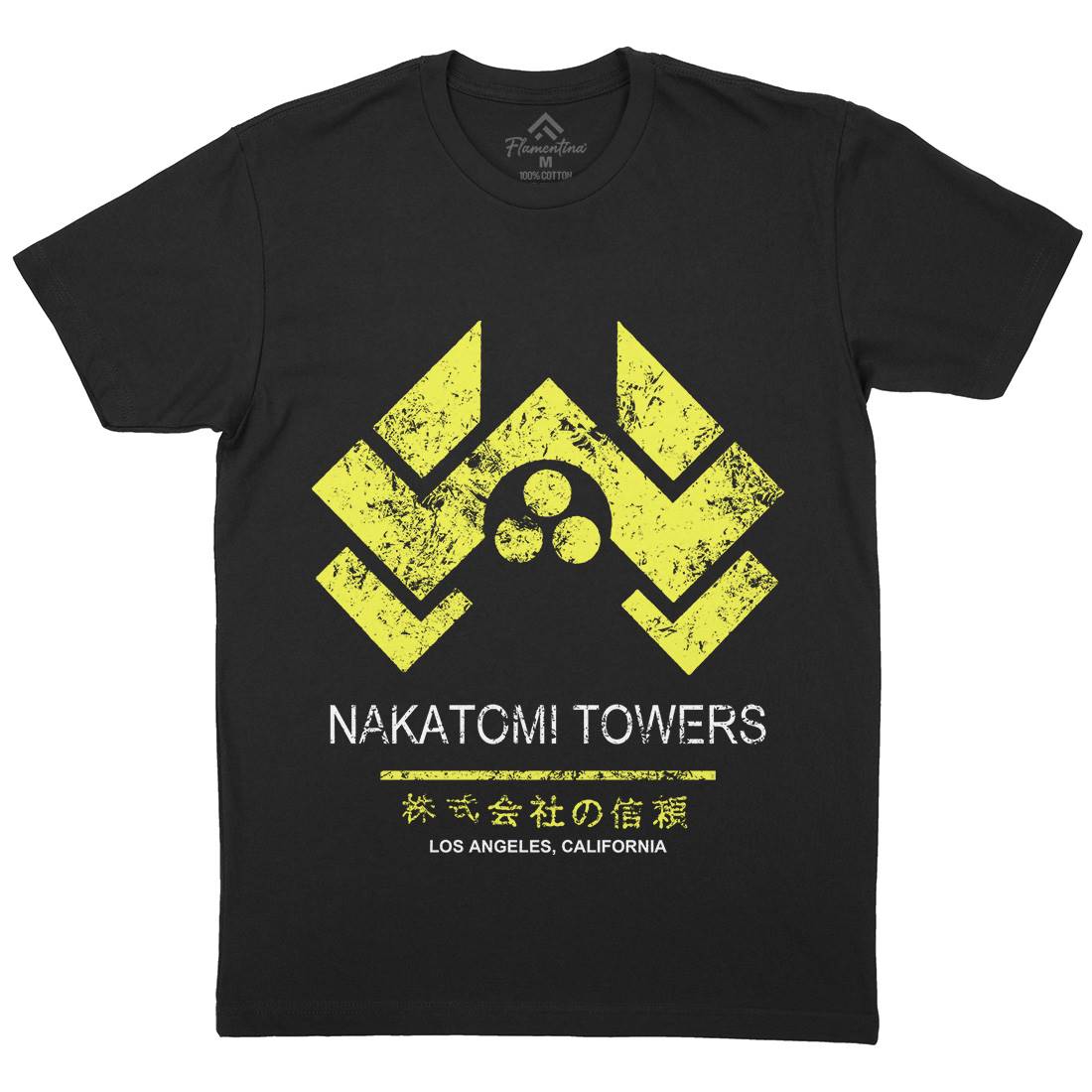 Nakatomi Tower Mens Crew Neck T-Shirt Retro D430