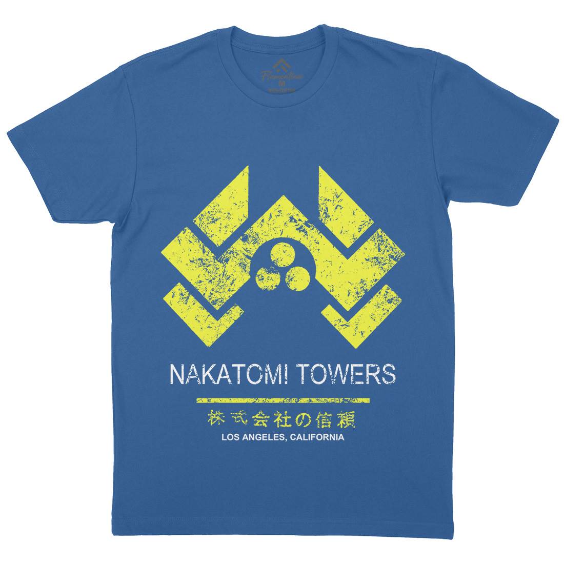 Nakatomi Tower Mens Organic Crew Neck T-Shirt Retro D430