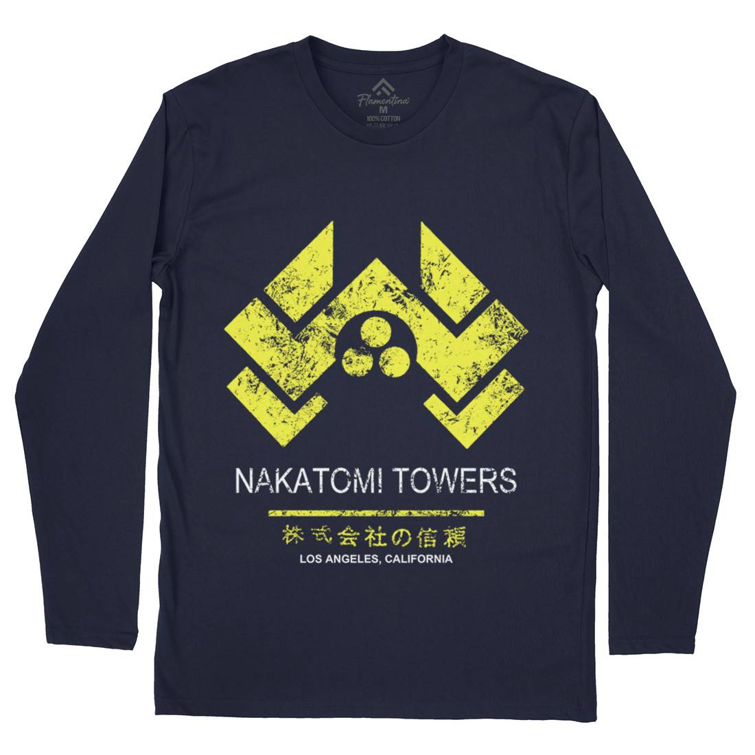 Nakatomi Tower Mens Long Sleeve T-Shirt Retro D430
