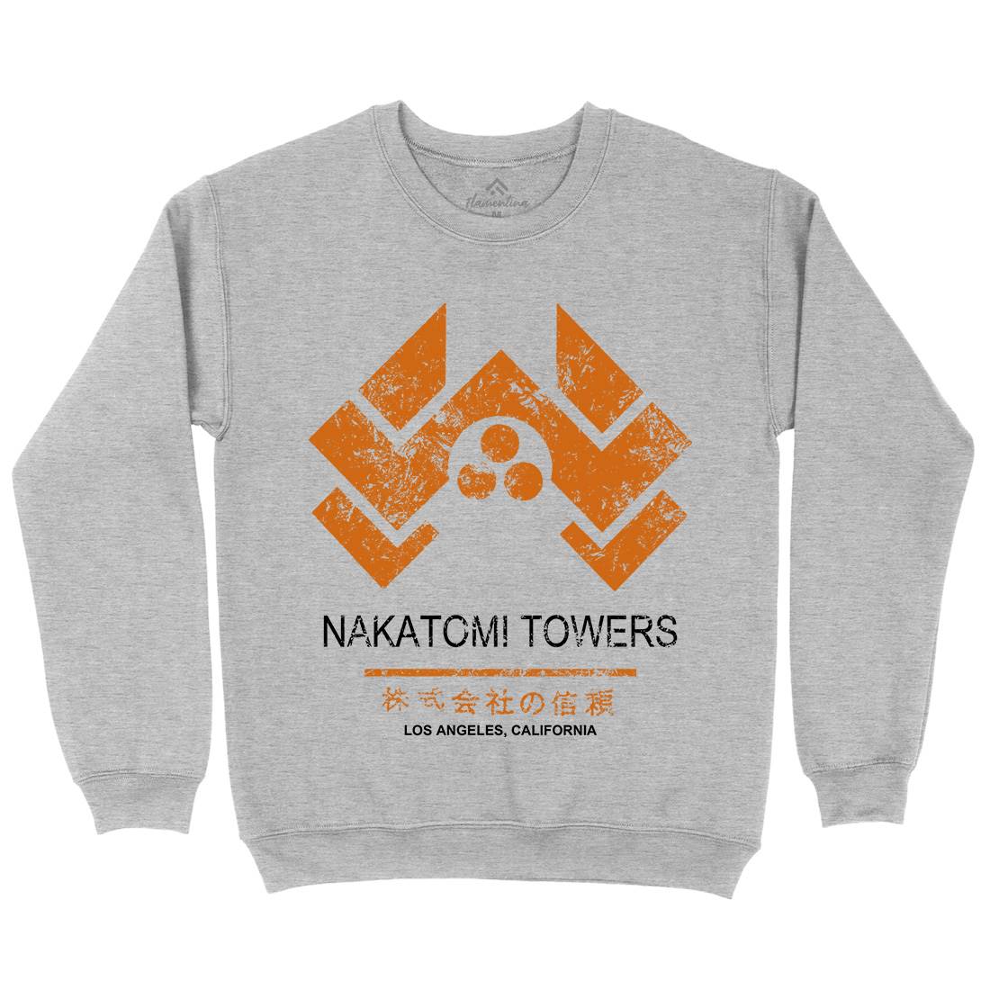 Nakatomi Tower Mens Crew Neck Sweatshirt Retro D430