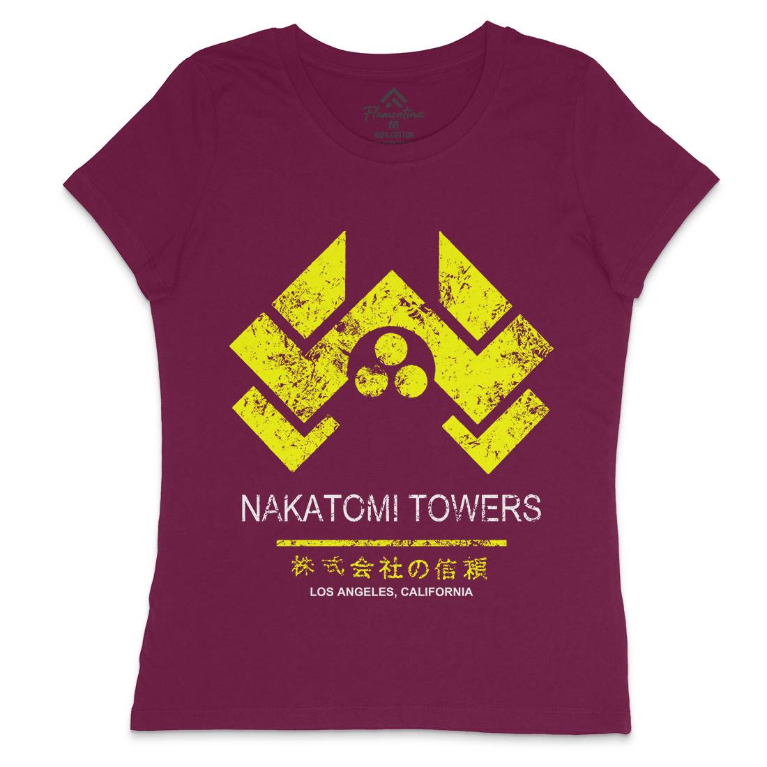 Nakatomi Tower Womens Crew Neck T-Shirt Retro D430