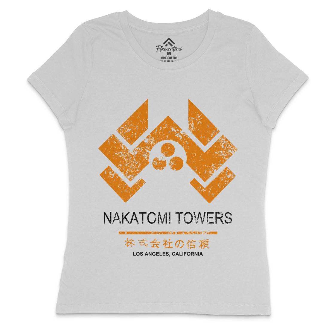 Nakatomi Tower Womens Crew Neck T-Shirt Retro D430