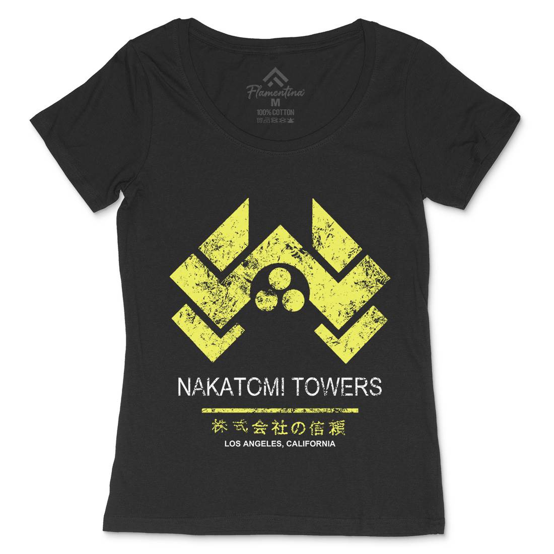 Nakatomi Tower Womens Scoop Neck T-Shirt Retro D430