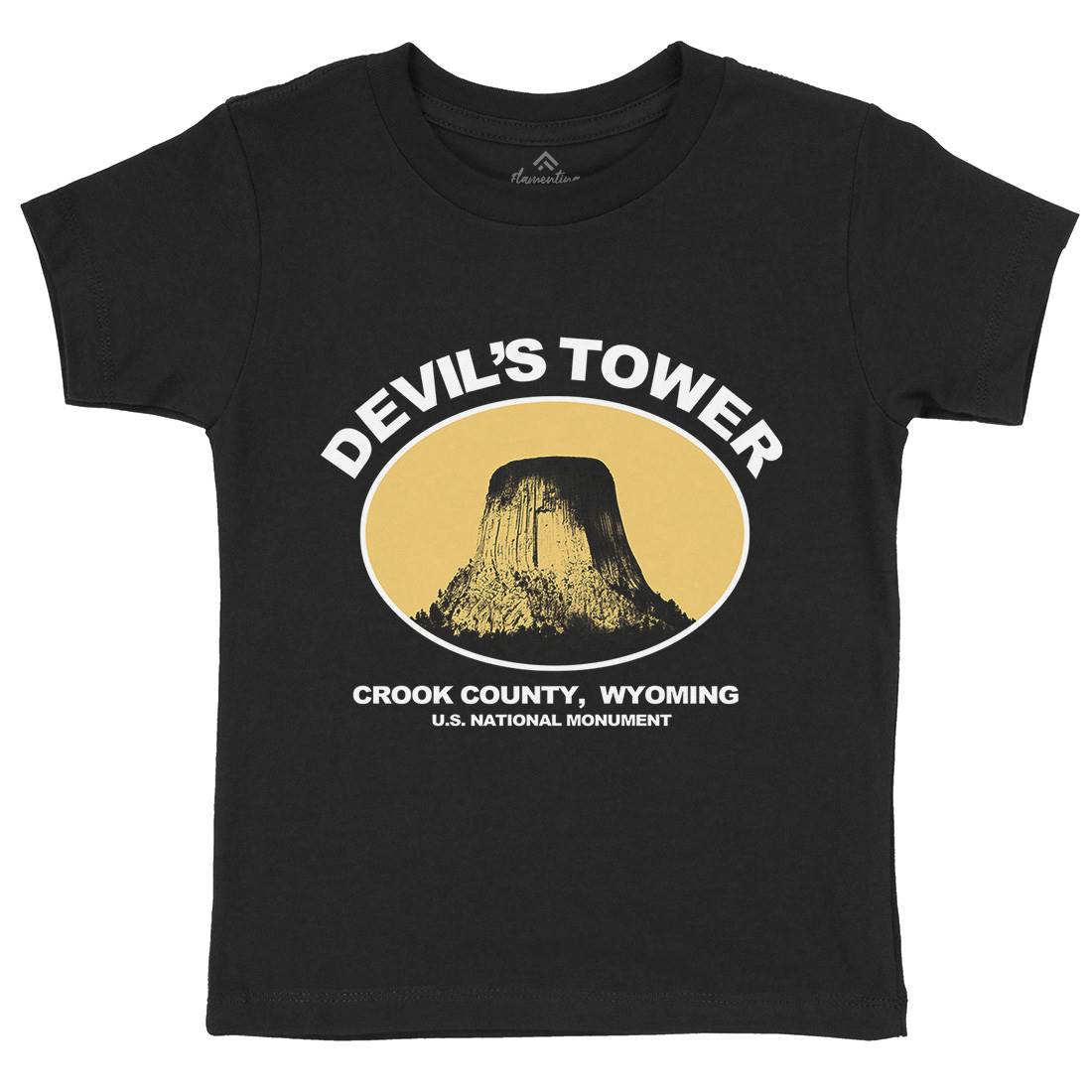 Devils Tower Kids Organic Crew Neck T-Shirt Space D431