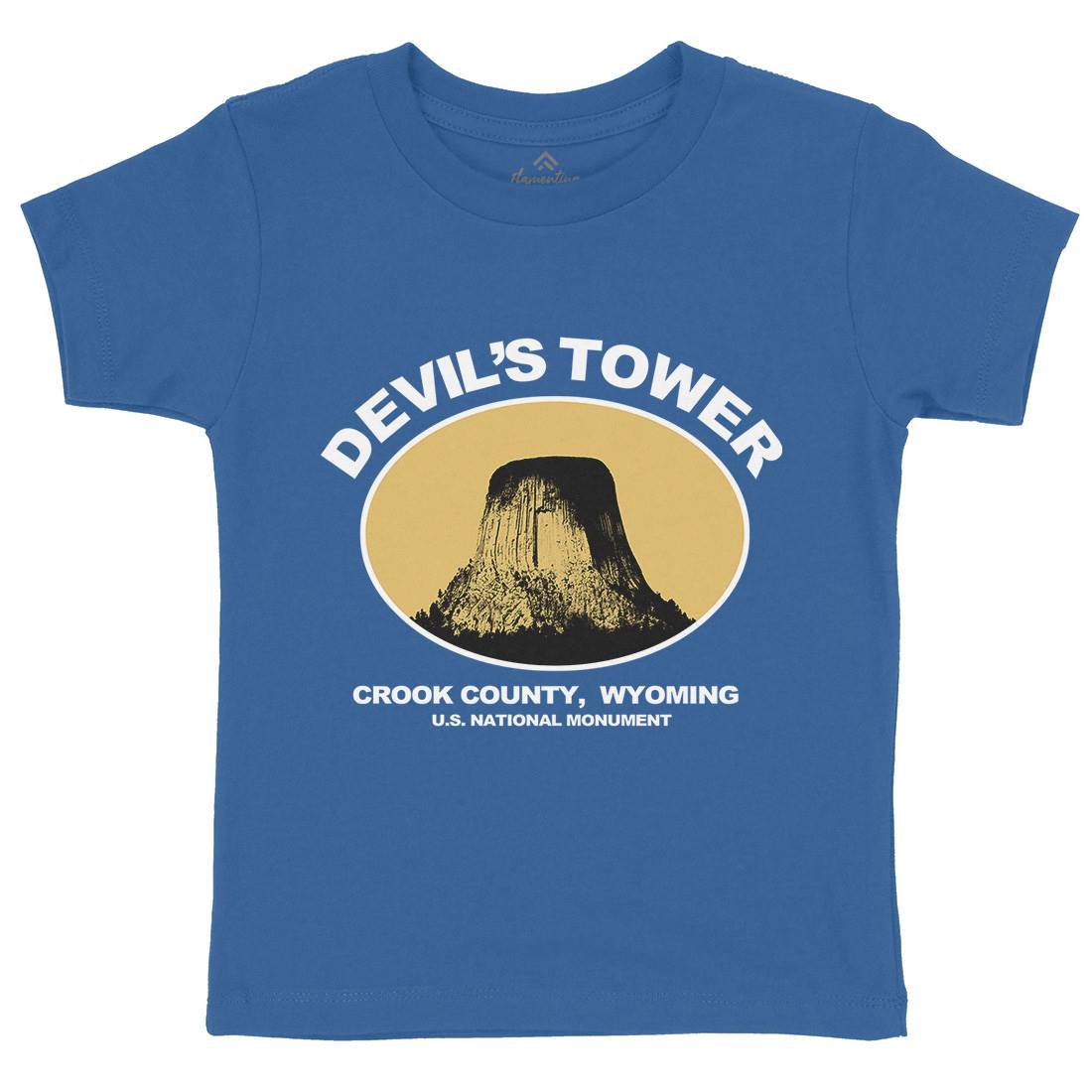 Devils Tower Kids Crew Neck T-Shirt Space D431
