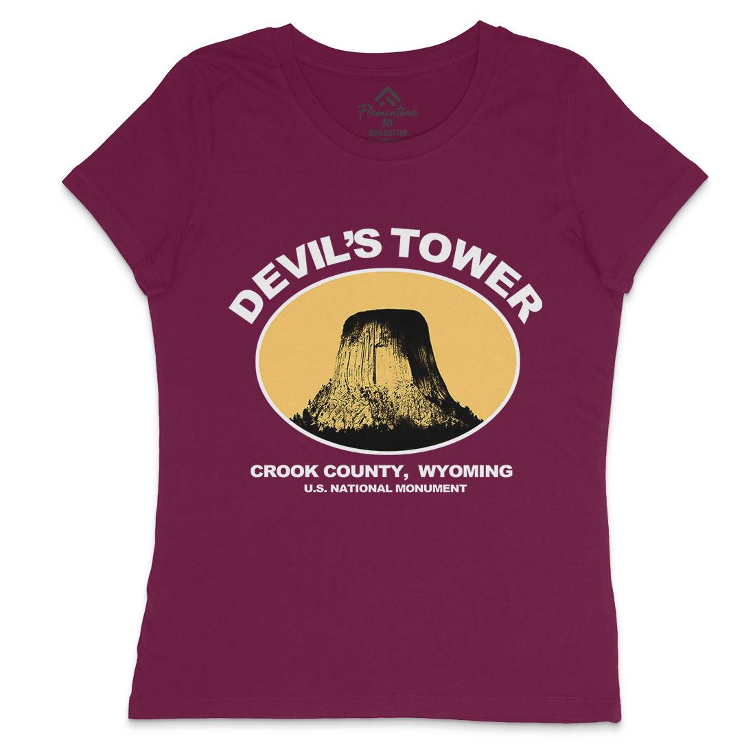 Devils Tower Womens Crew Neck T-Shirt Space D431