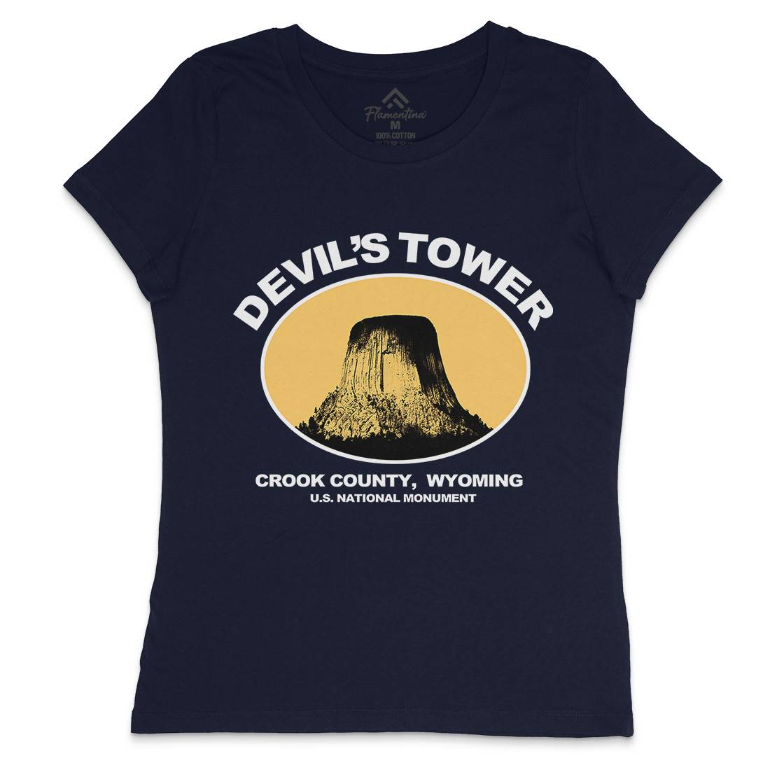 Devils Tower Womens Crew Neck T-Shirt Space D431
