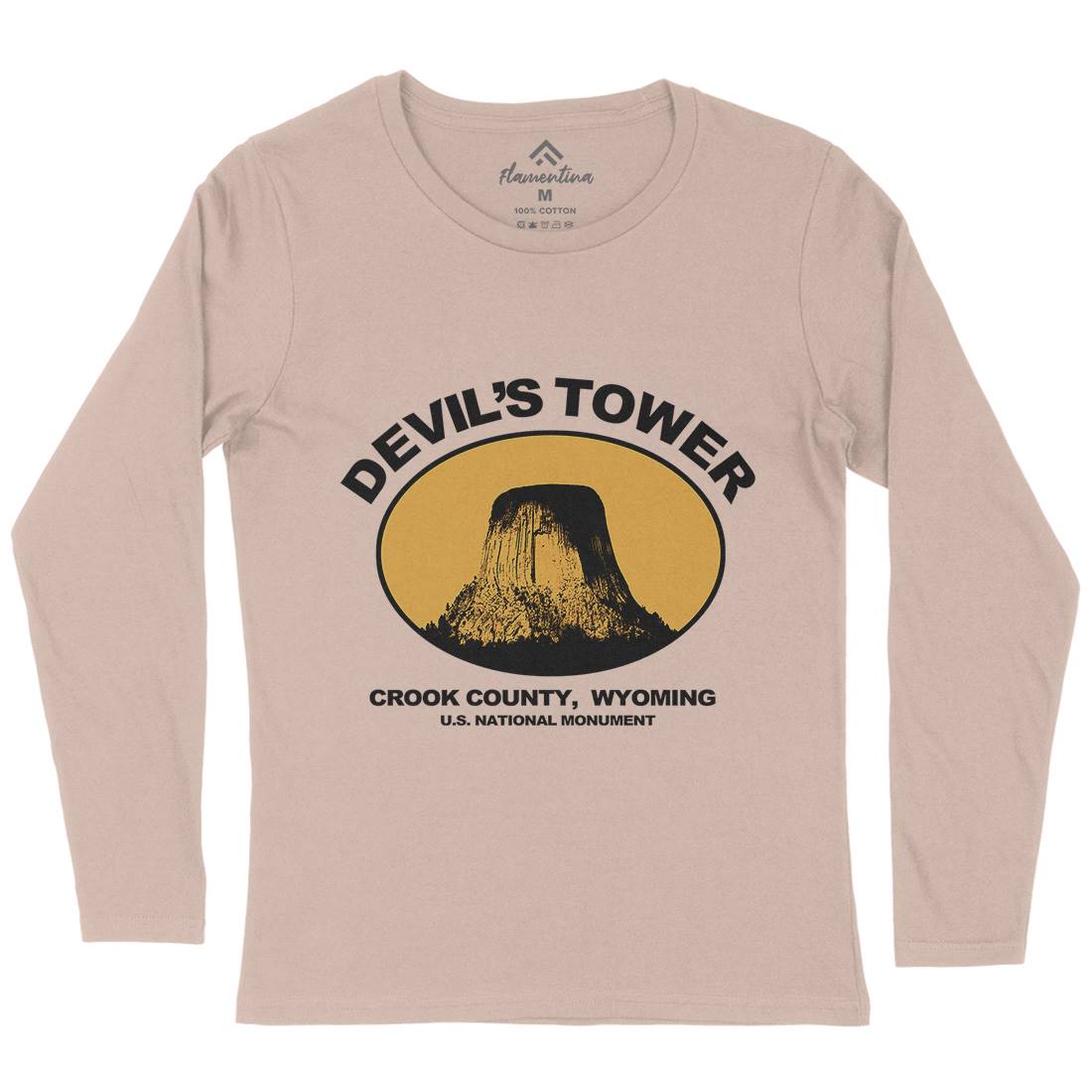 Devils Tower Womens Long Sleeve T-Shirt Space D431