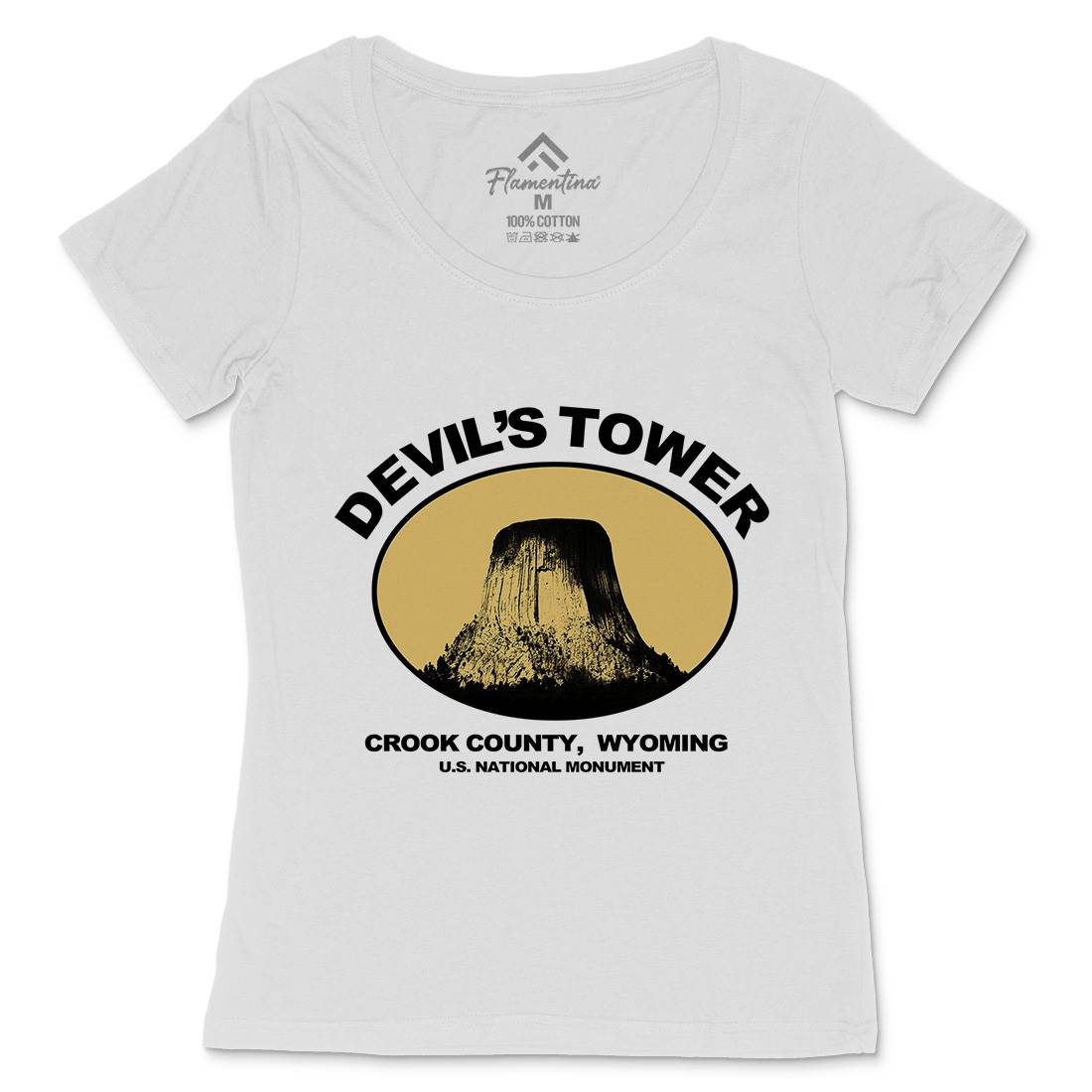 Devils Tower Womens Scoop Neck T-Shirt Space D431