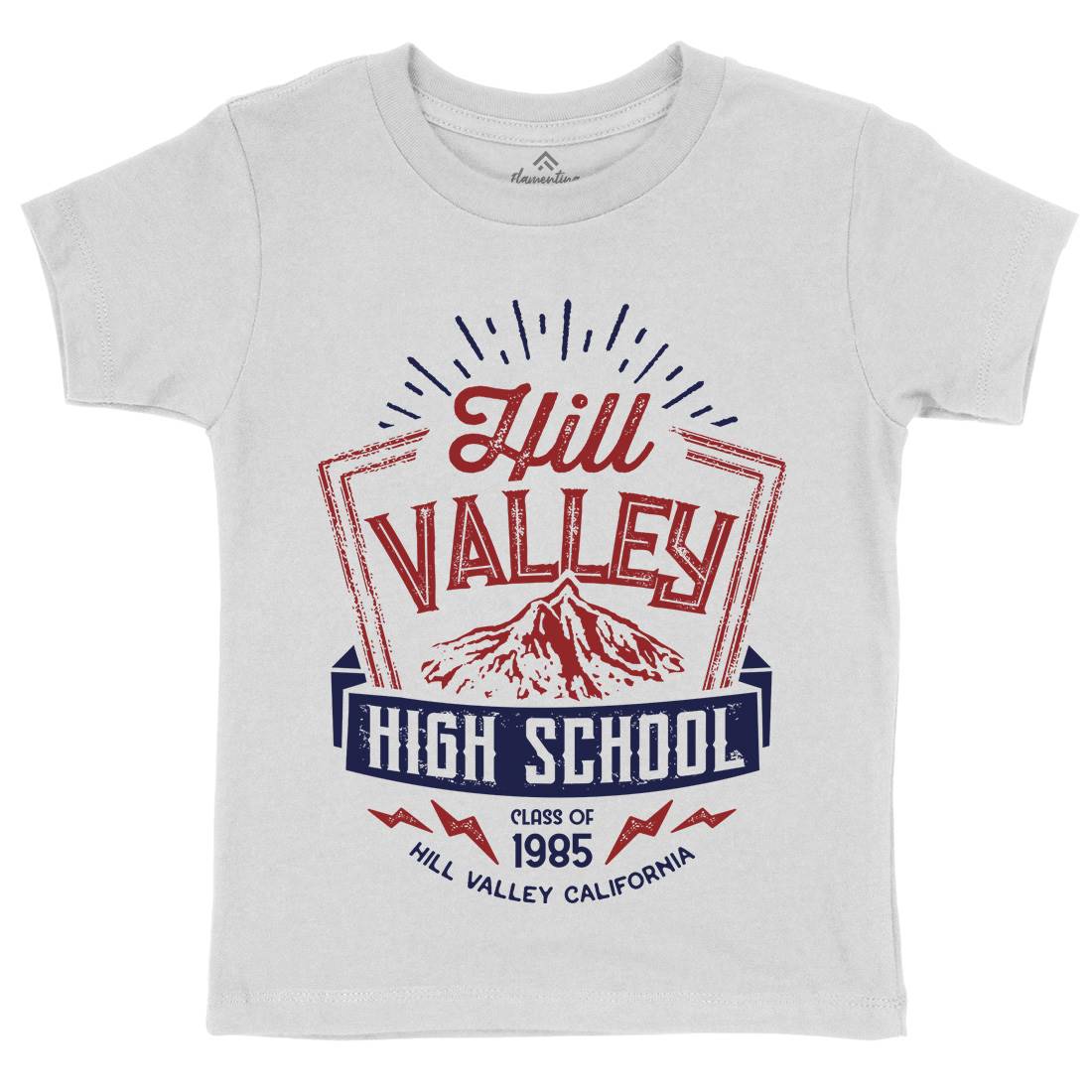Hill Valley Kids Organic Crew Neck T-Shirt Space D432