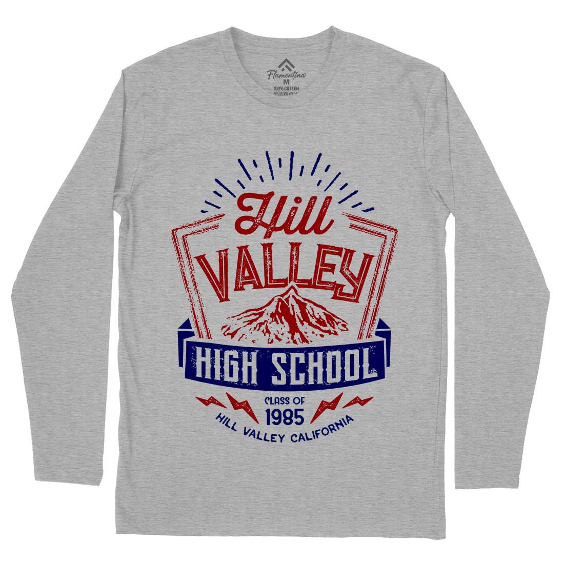 Hill Valley Mens Long Sleeve T-Shirt Space D432