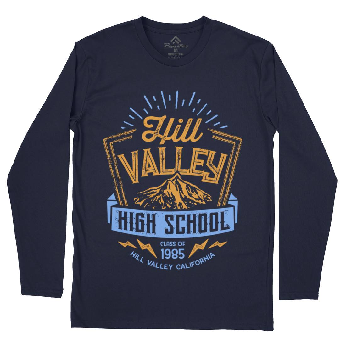 Hill Valley Mens Long Sleeve T-Shirt Space D432
