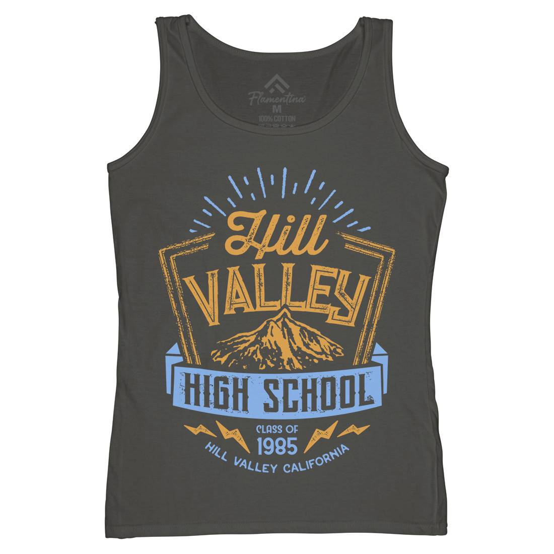 Hill Valley Womens Organic Tank Top Vest Space D432