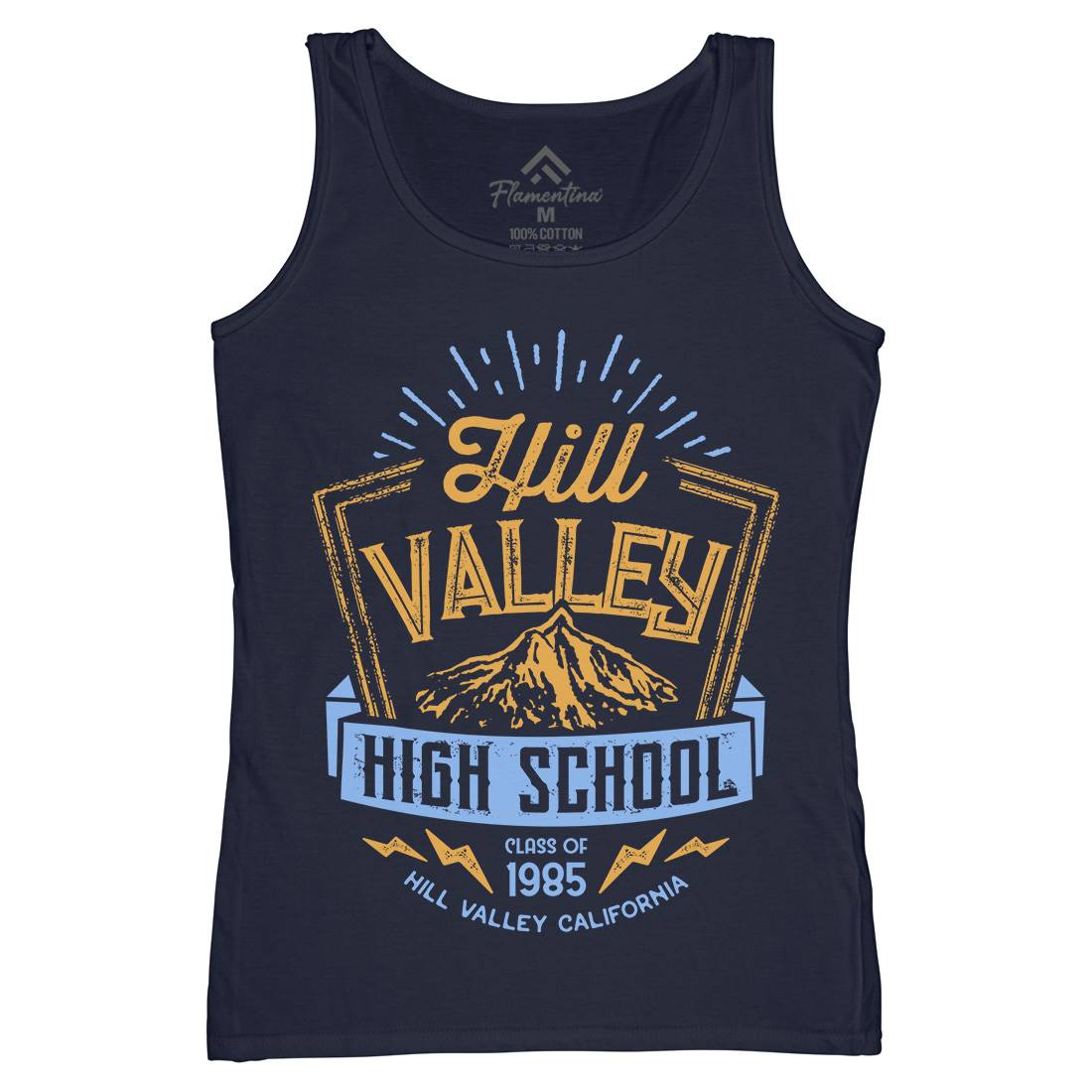 Hill Valley Womens Organic Tank Top Vest Space D432