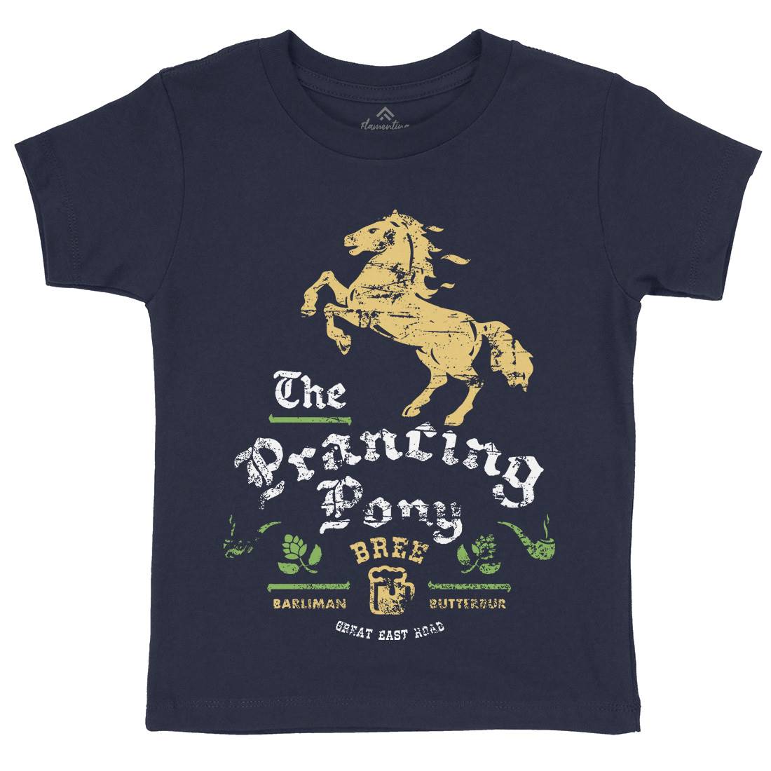 Prancing Pony Kids Organic Crew Neck T-Shirt Drinks D433
