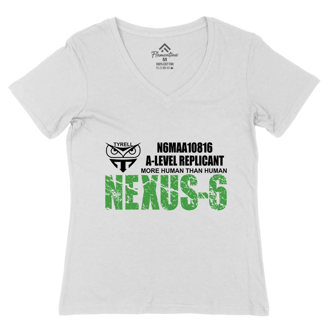 Nexus-6 Womens Organic V-Neck T-Shirt Space D434