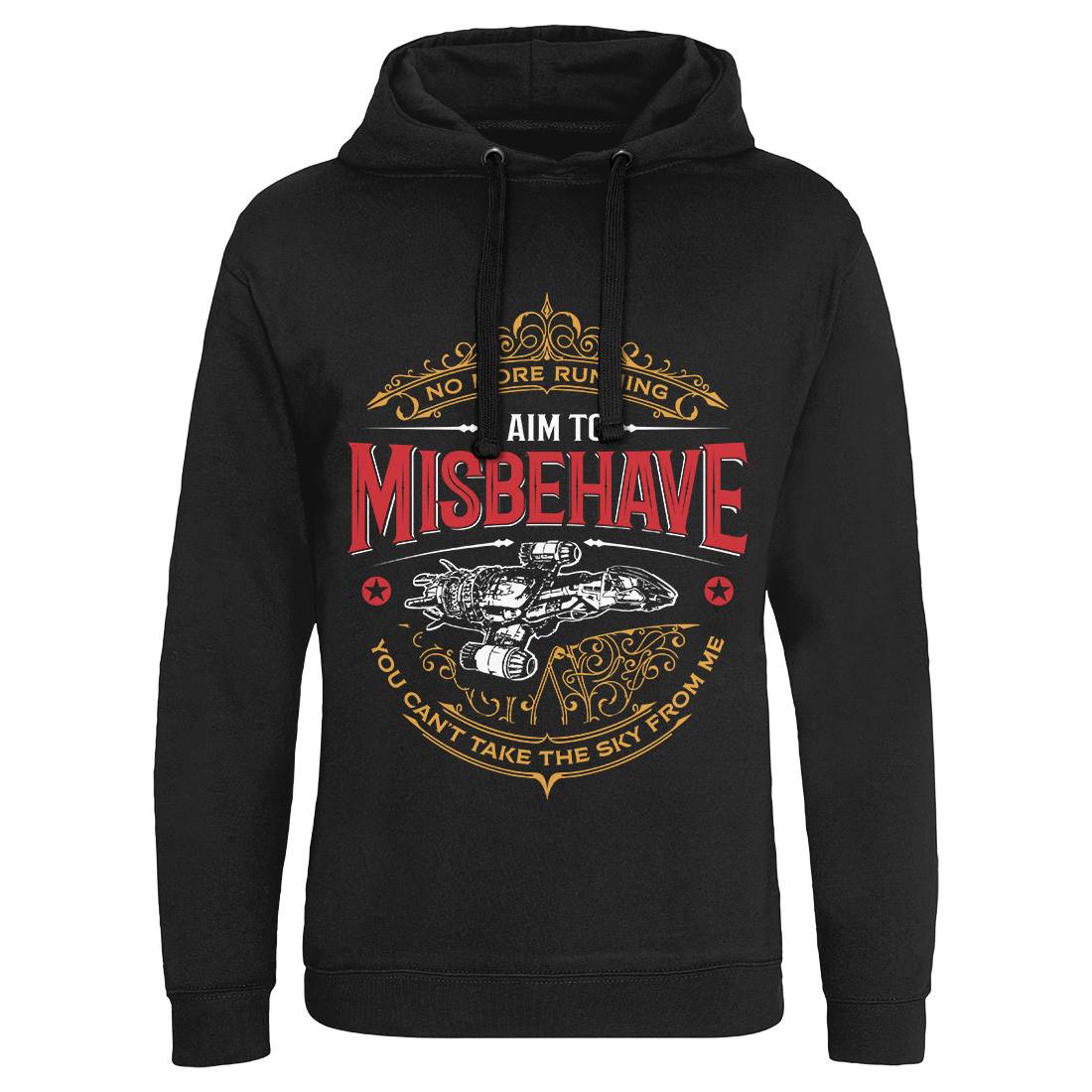 I Aim To Misbehave Mens Hoodie Without Pocket Space D435