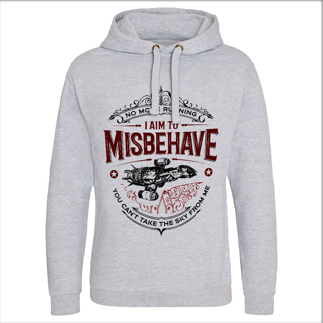 I Aim To Misbehave Mens Hoodie Without Pocket Space D435