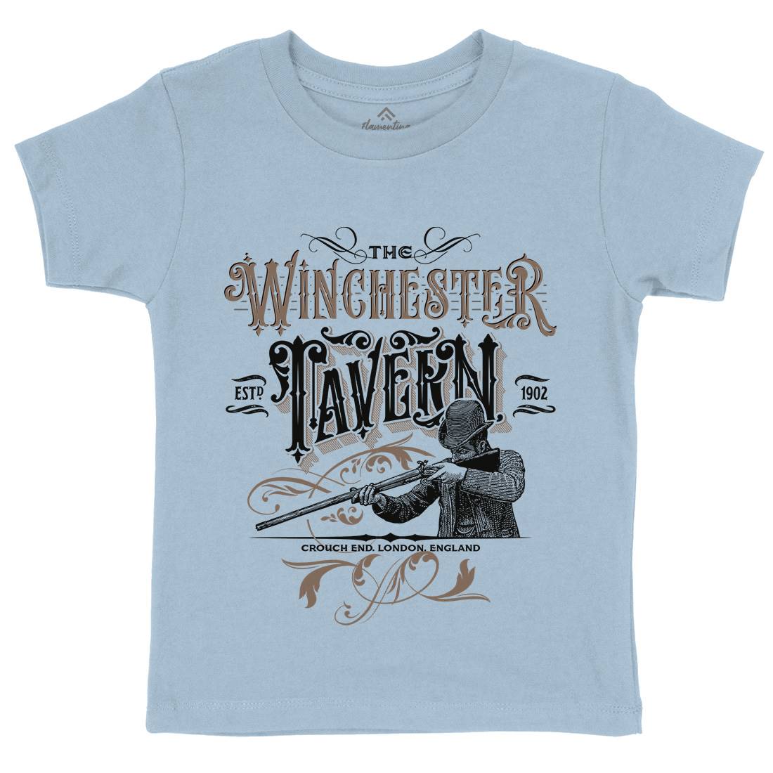 Winchester Tavern Kids Crew Neck T-Shirt Horror D436