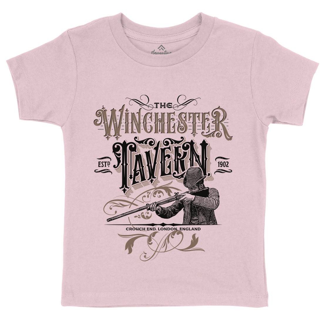 Winchester Tavern Kids Organic Crew Neck T-Shirt Horror D436