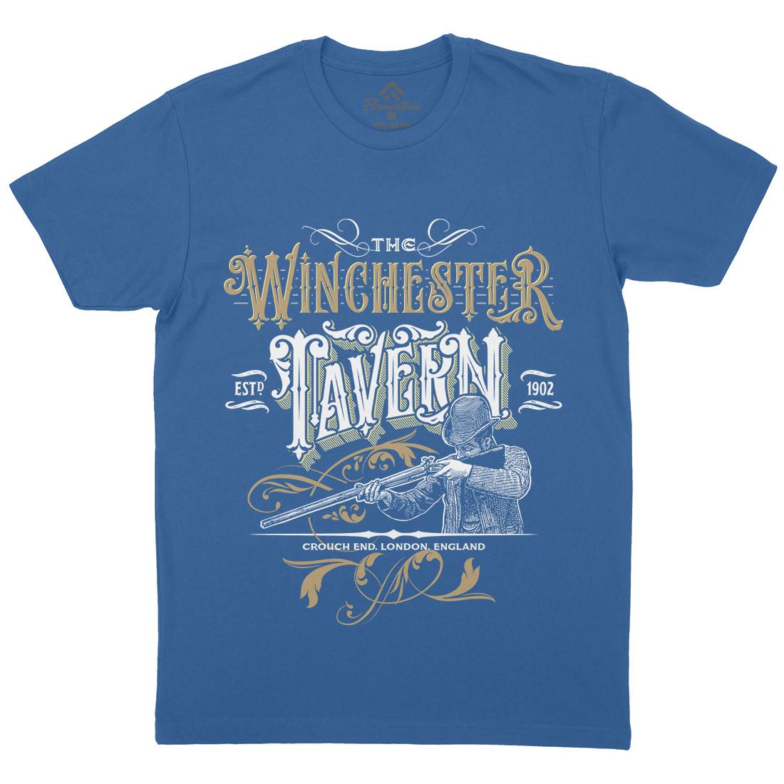 Winchester Tavern Mens Crew Neck T-Shirt Horror D436