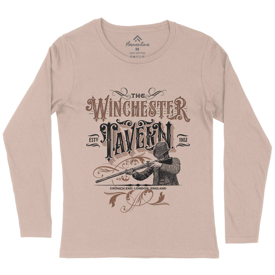 Winchester Tavern Womens Long Sleeve T-Shirt Horror D436