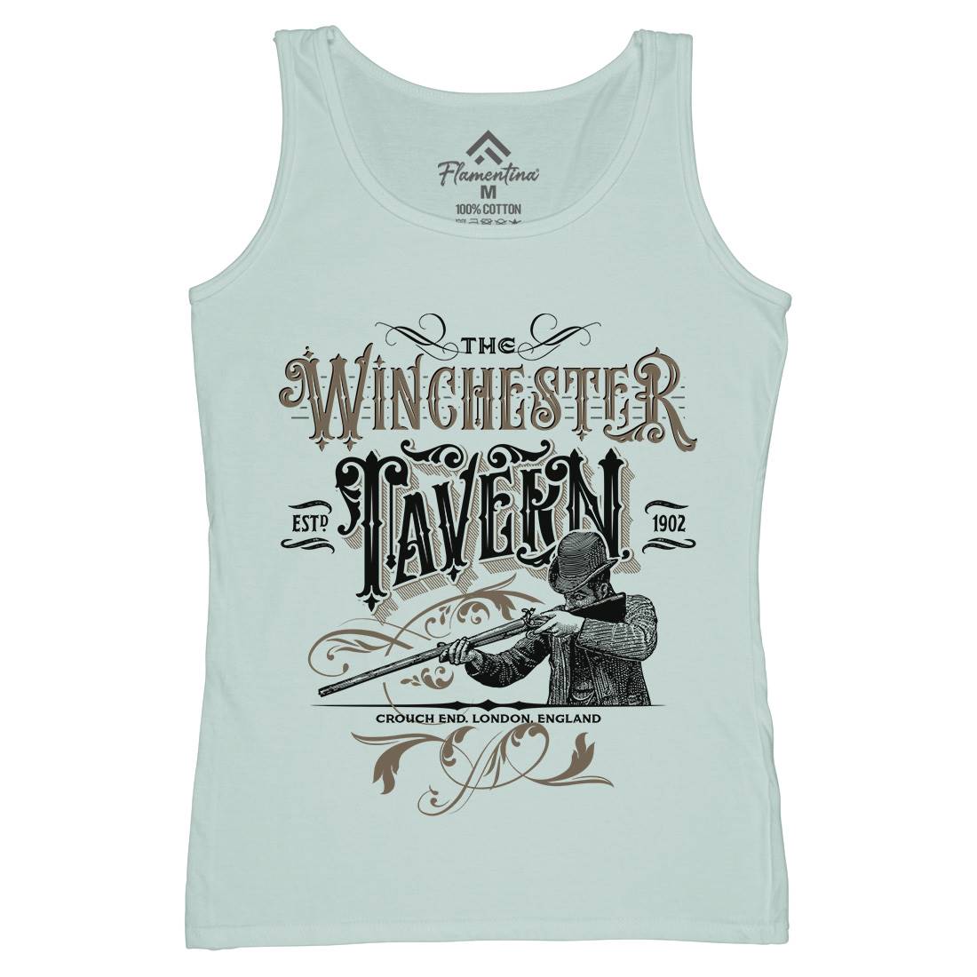 Winchester Tavern Womens Organic Tank Top Vest Horror D436