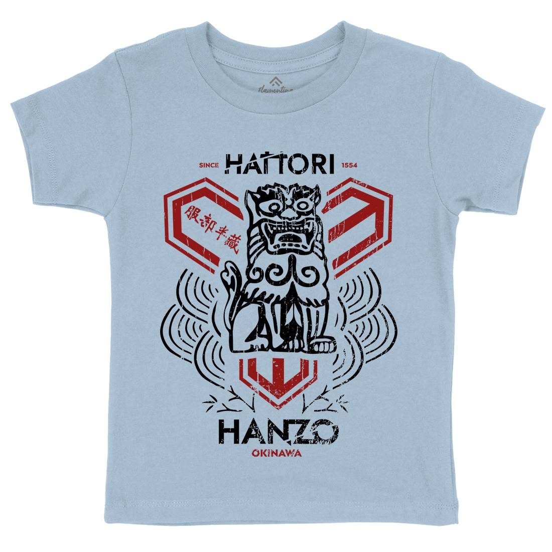 Hattori Hanzo Kids Organic Crew Neck T-Shirt Asian D437