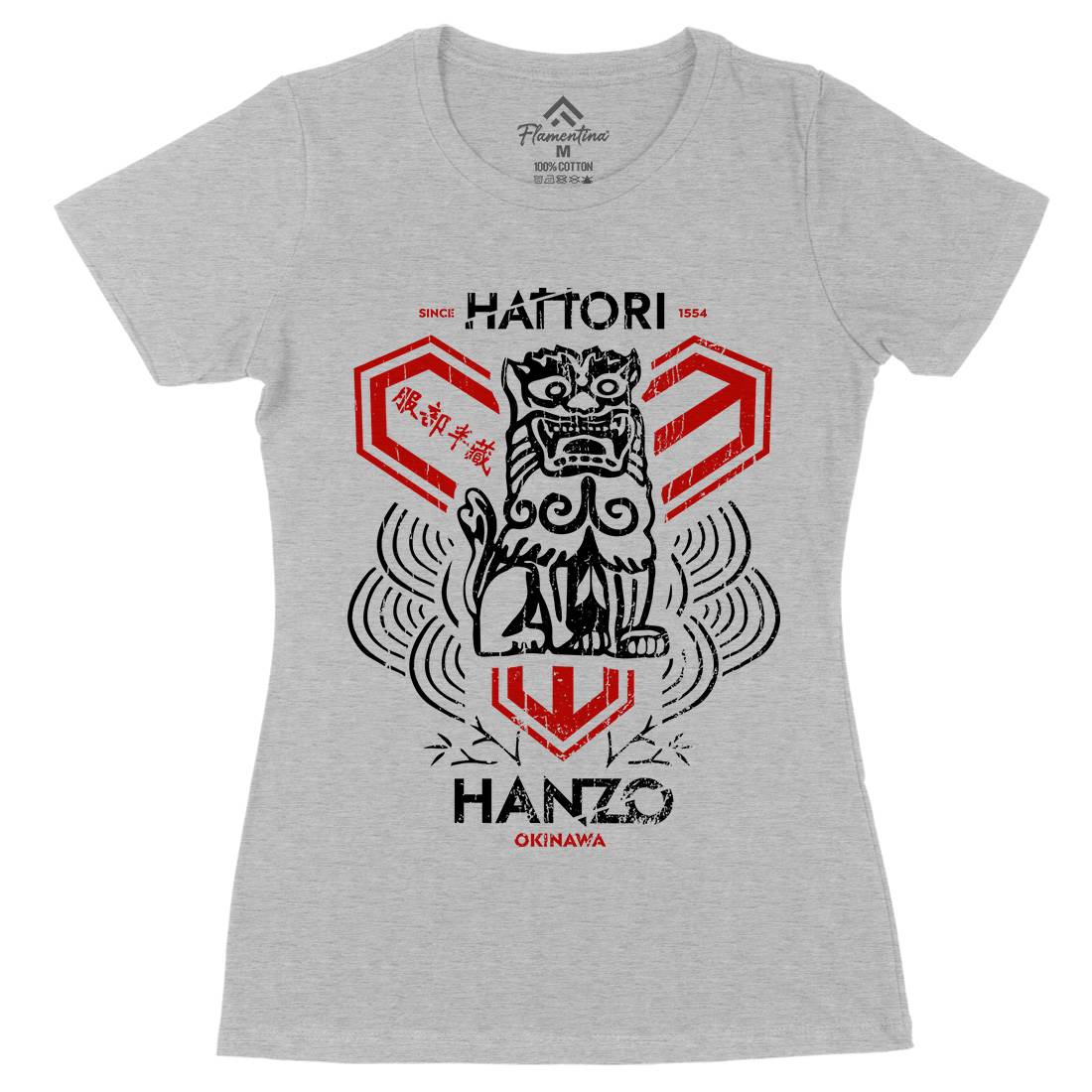 Hattori Hanzo Womens Organic Crew Neck T-Shirt Asian D437
