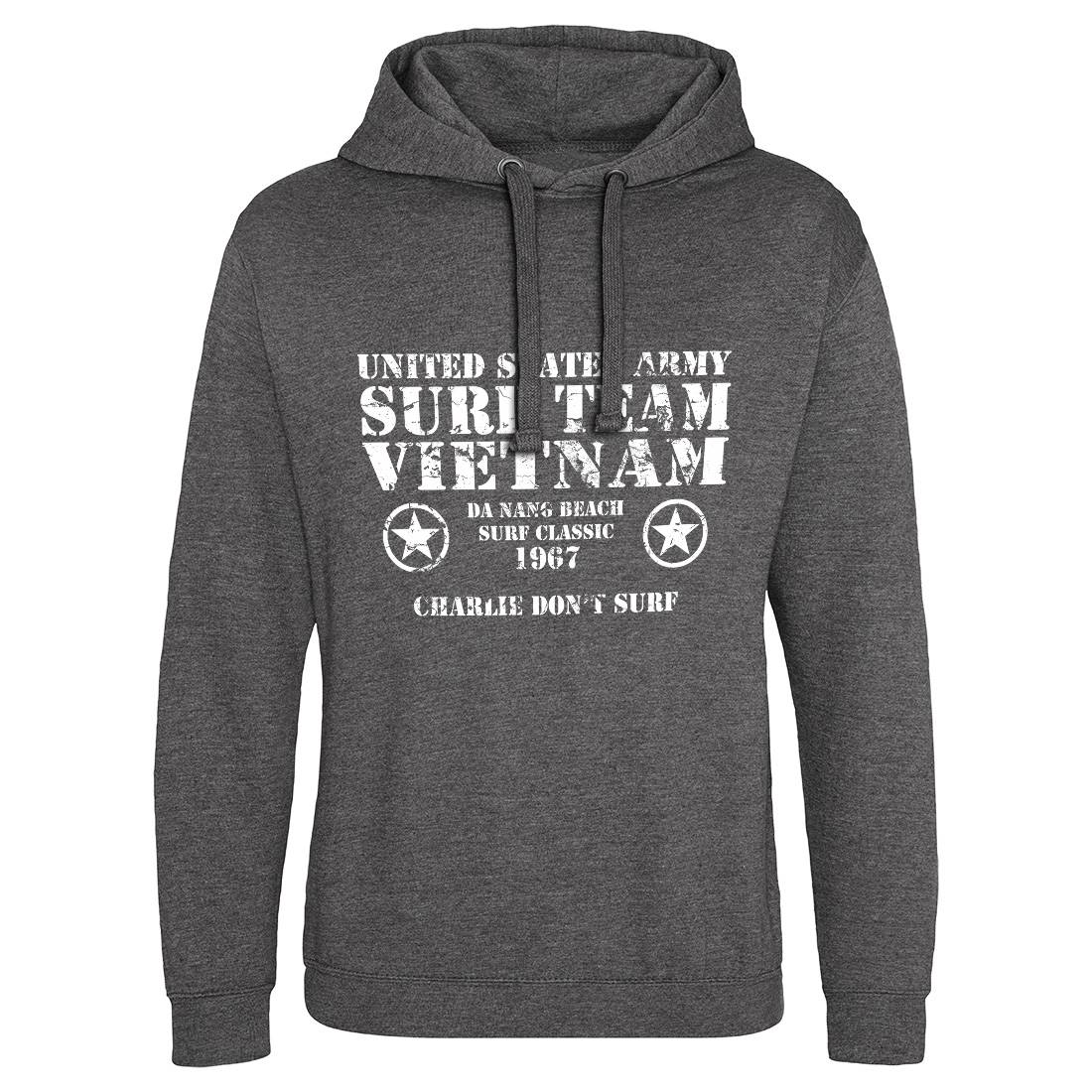 Surf Team Vietnam Mens Hoodie Without Pocket Army D438