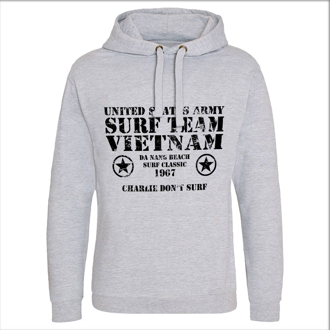 Surf Team Vietnam Mens Hoodie Without Pocket Army D438