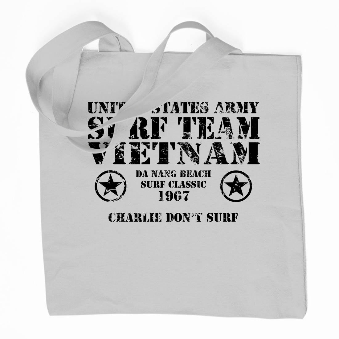 Surf Team Vietnam Organic Premium Cotton Tote Bag Army D438