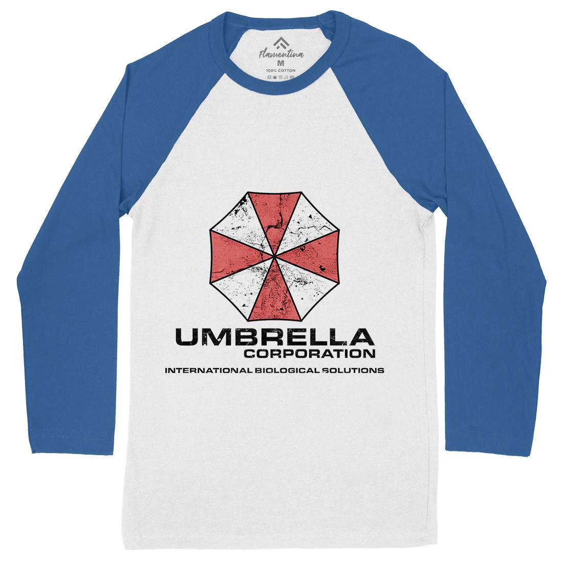 Umbrella Corp Mens Long Sleeve Baseball T-Shirt Horror D439