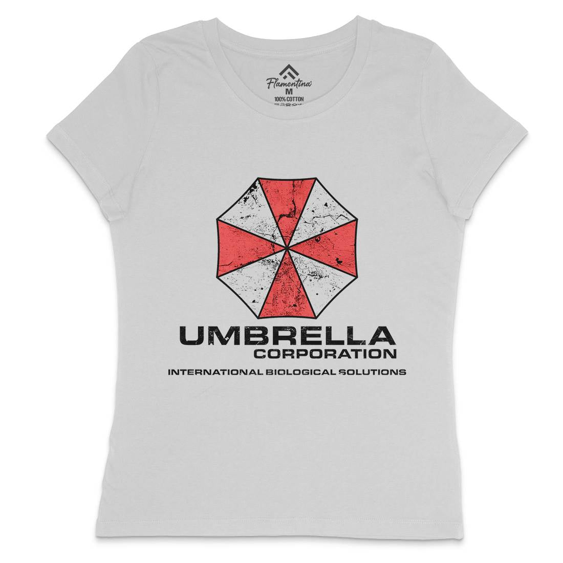 Umbrella Corp Womens Crew Neck T-Shirt Horror D439