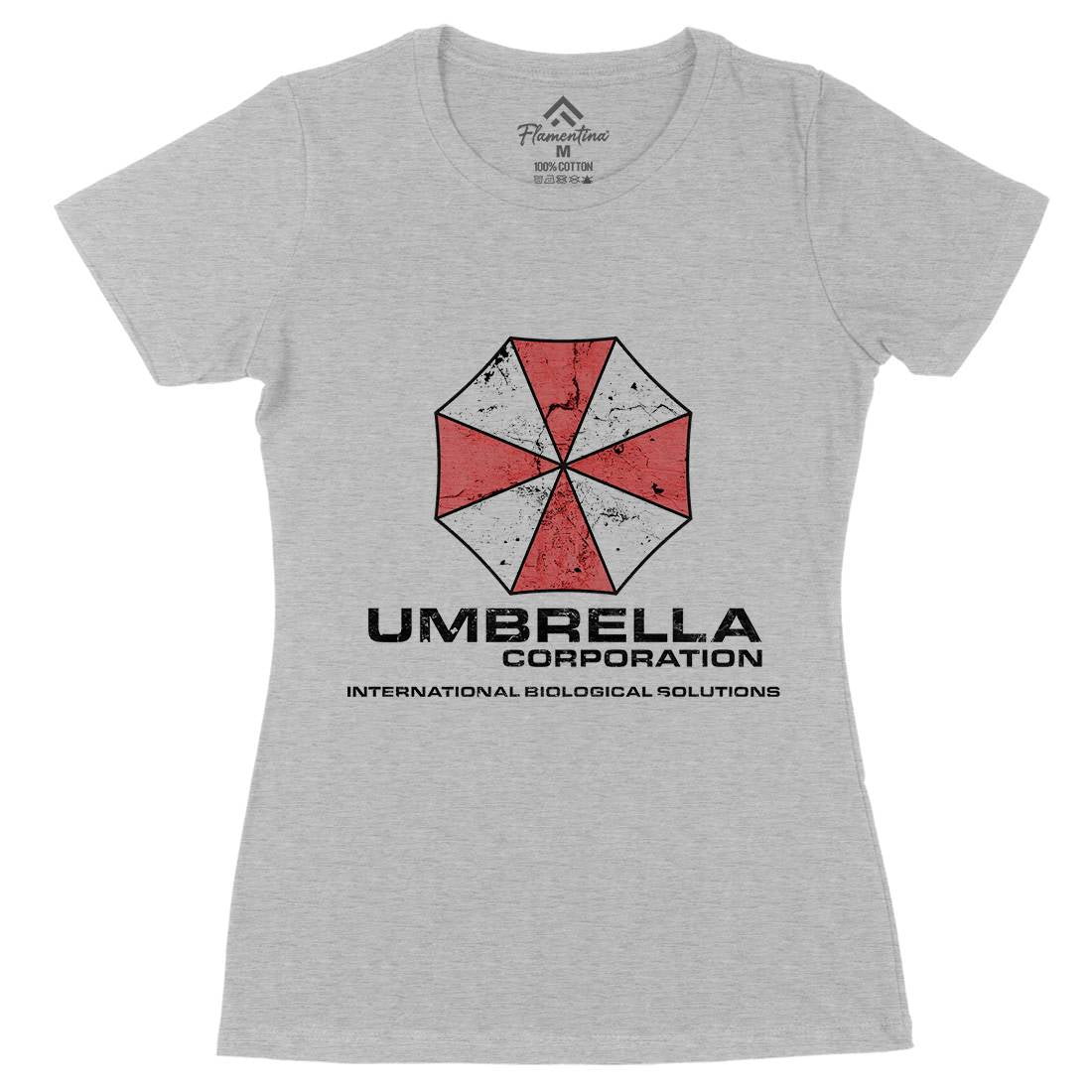 Umbrella Corp Womens Organic Crew Neck T-Shirt Horror D439
