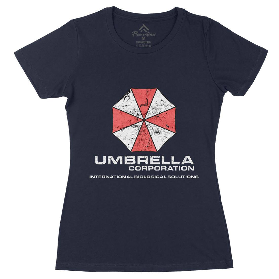 Umbrella Corp Womens Organic Crew Neck T-Shirt Horror D439